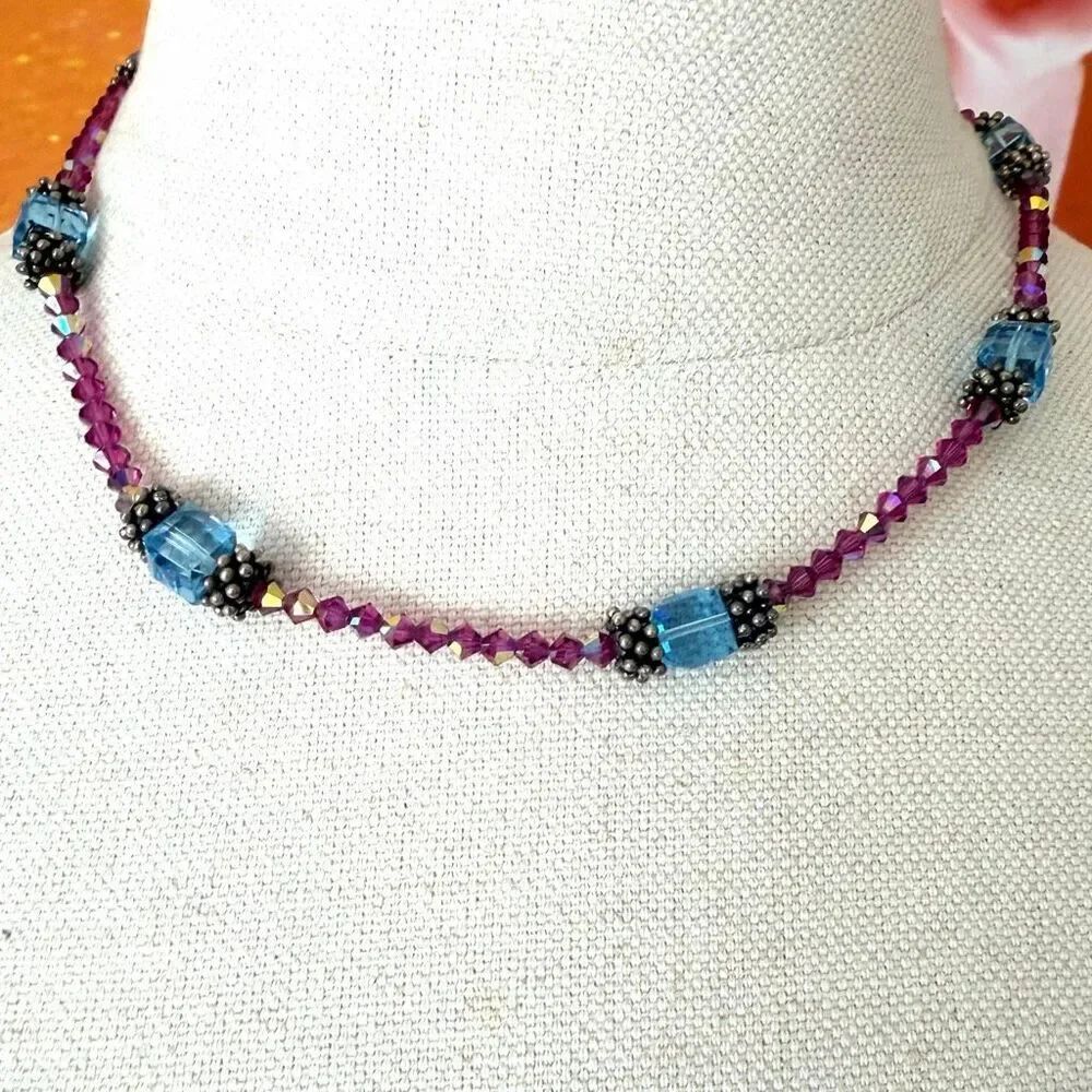 Elyse Ryan Sterling Silver Crystal Necklace